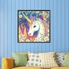 (40*40cm)Unicorn - Round Partial AB Drill Diamond Painting