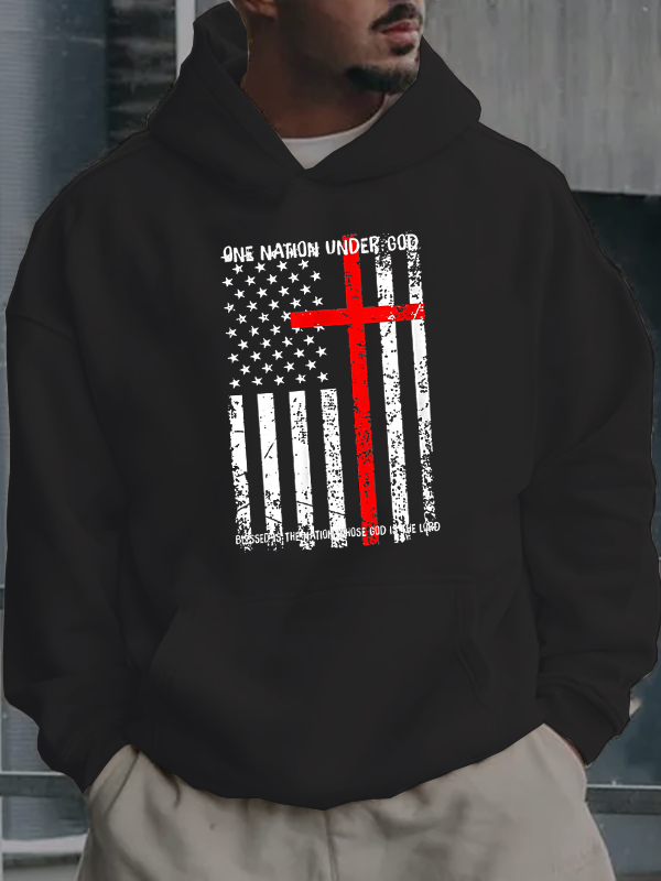 American Flag Cross Hoodie