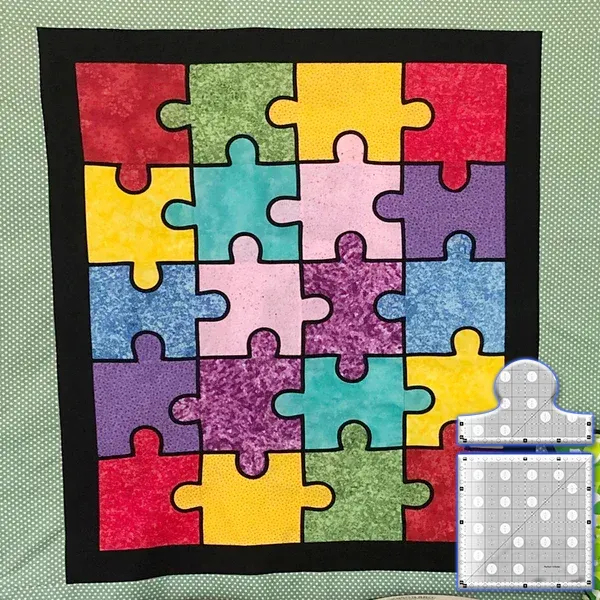 Diy Puzzule Ruler Jigsaw Puzzle Quilt Template Ruler Set