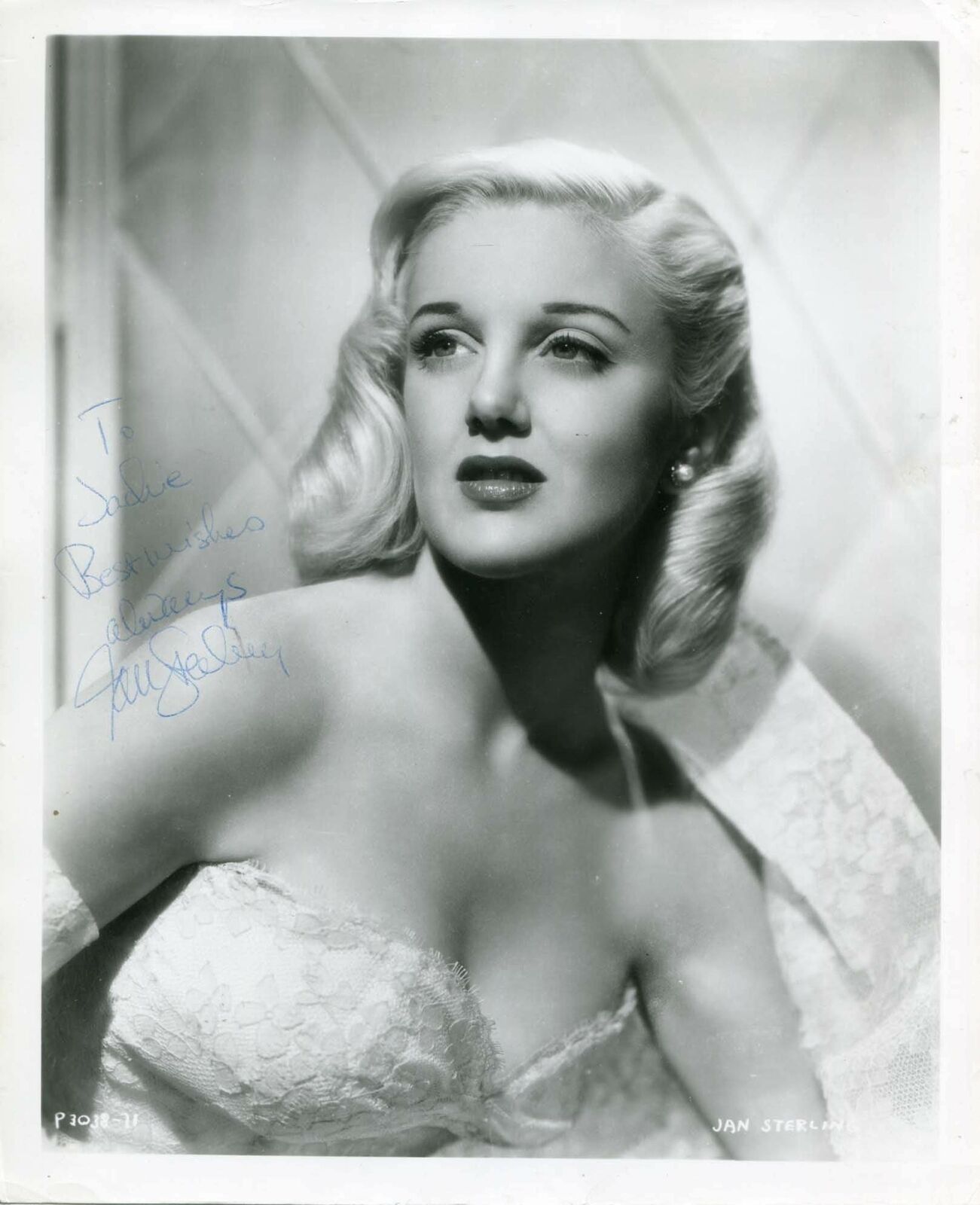 ACTRESS Jan Sterling autograph, signed vintage Photo Poster painting