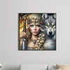 (Multistyle) Beauté Et Le Loup-Perceuse Ronde Peinture Diamant-40*40CM
