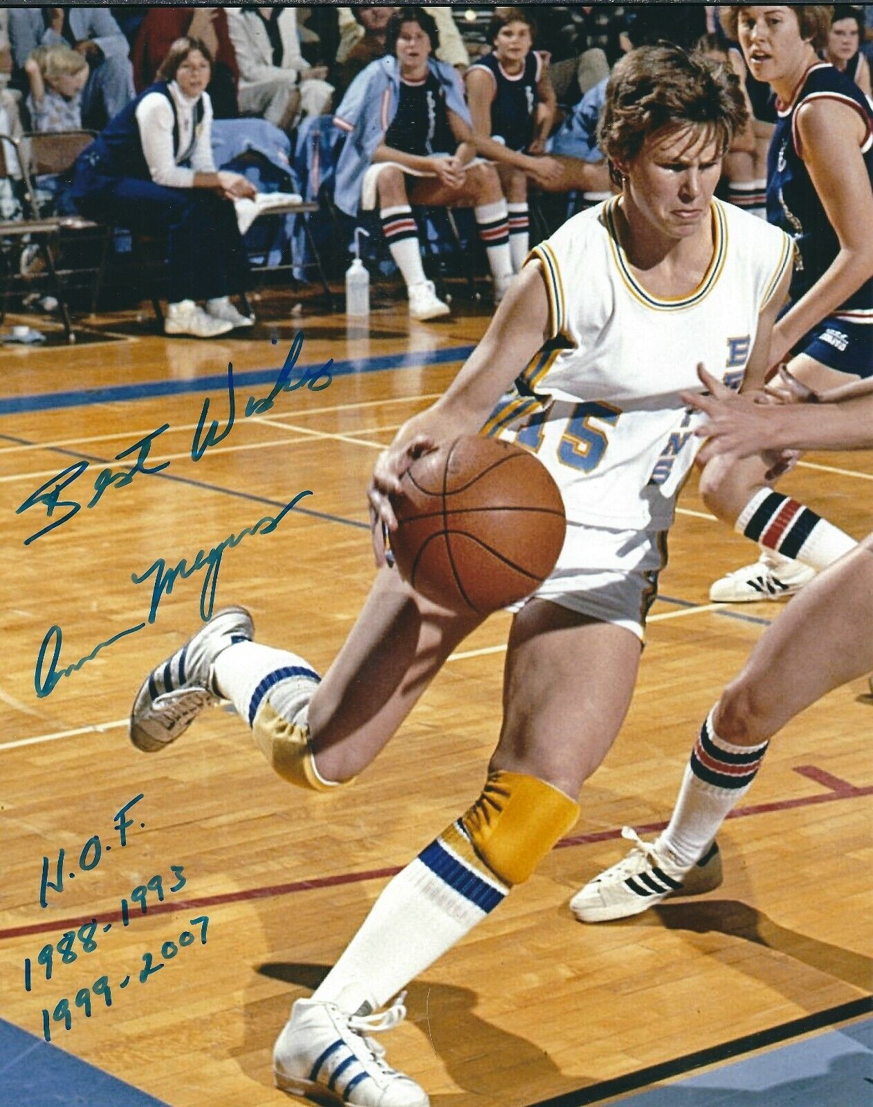 Signed 8x10 ANN MEYERS HOF 1993 UCLA Autographed Photo Poster painting w/COA