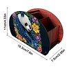 Fertiggestellte handgefertigte Aufbewahrungsbox aus Holz für Desktop-Dekor (Panda)
