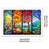 (Big Size)Glass Painting Four Seasons - 11CT Counted Cross Stitch - 60*40cm