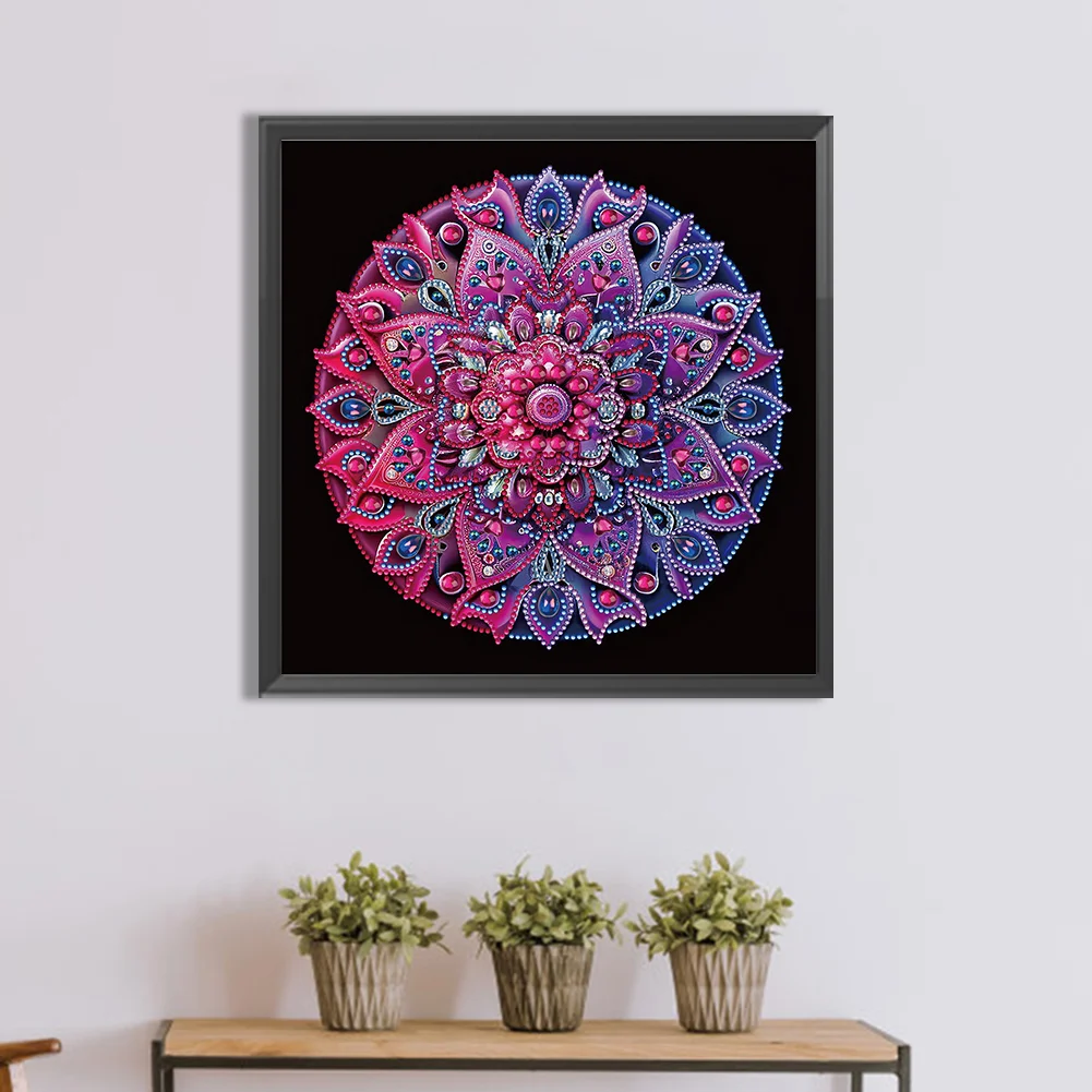 Diamond Painting - Partial Special Shaped Drill - Mandala(Canvas|30*30cm)