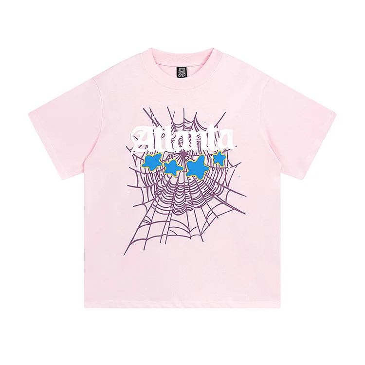 Unisex Spider 555 Atlanta Printed Casual Cotton Short T-Shirt