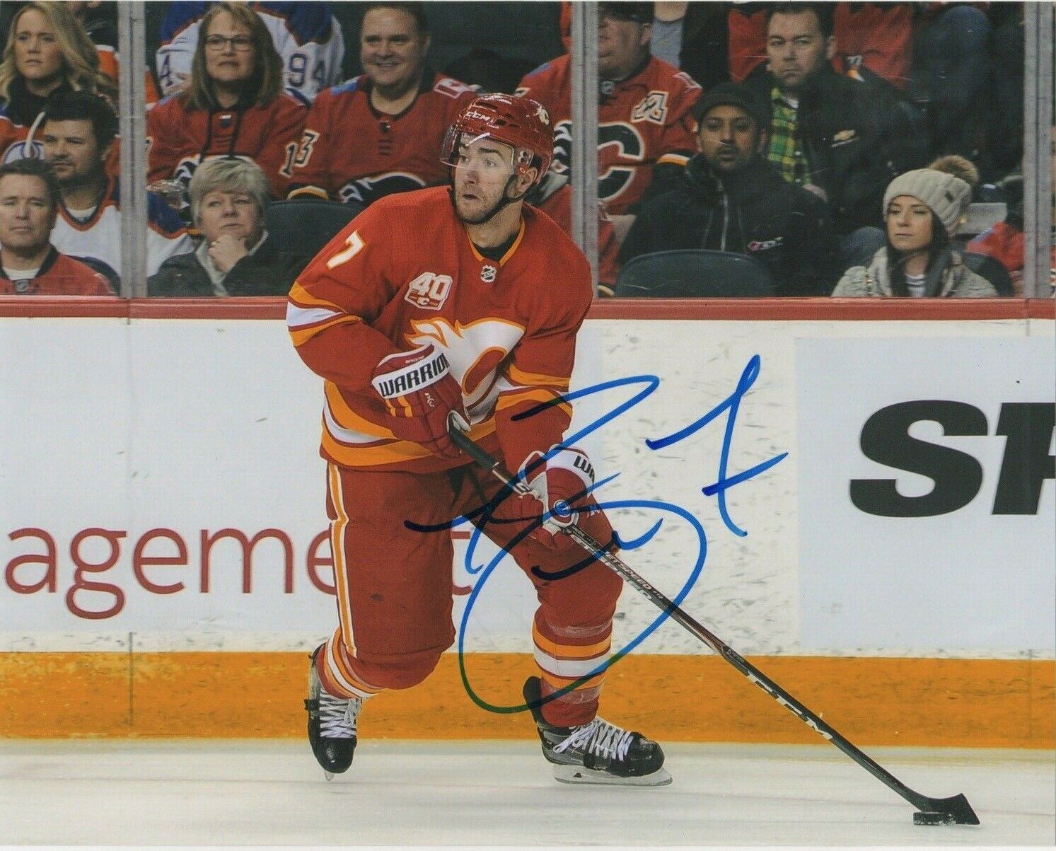 Calgary Flames TJ Brodie Autographed Signed 8x10 NHL Photo Poster painting COA #6