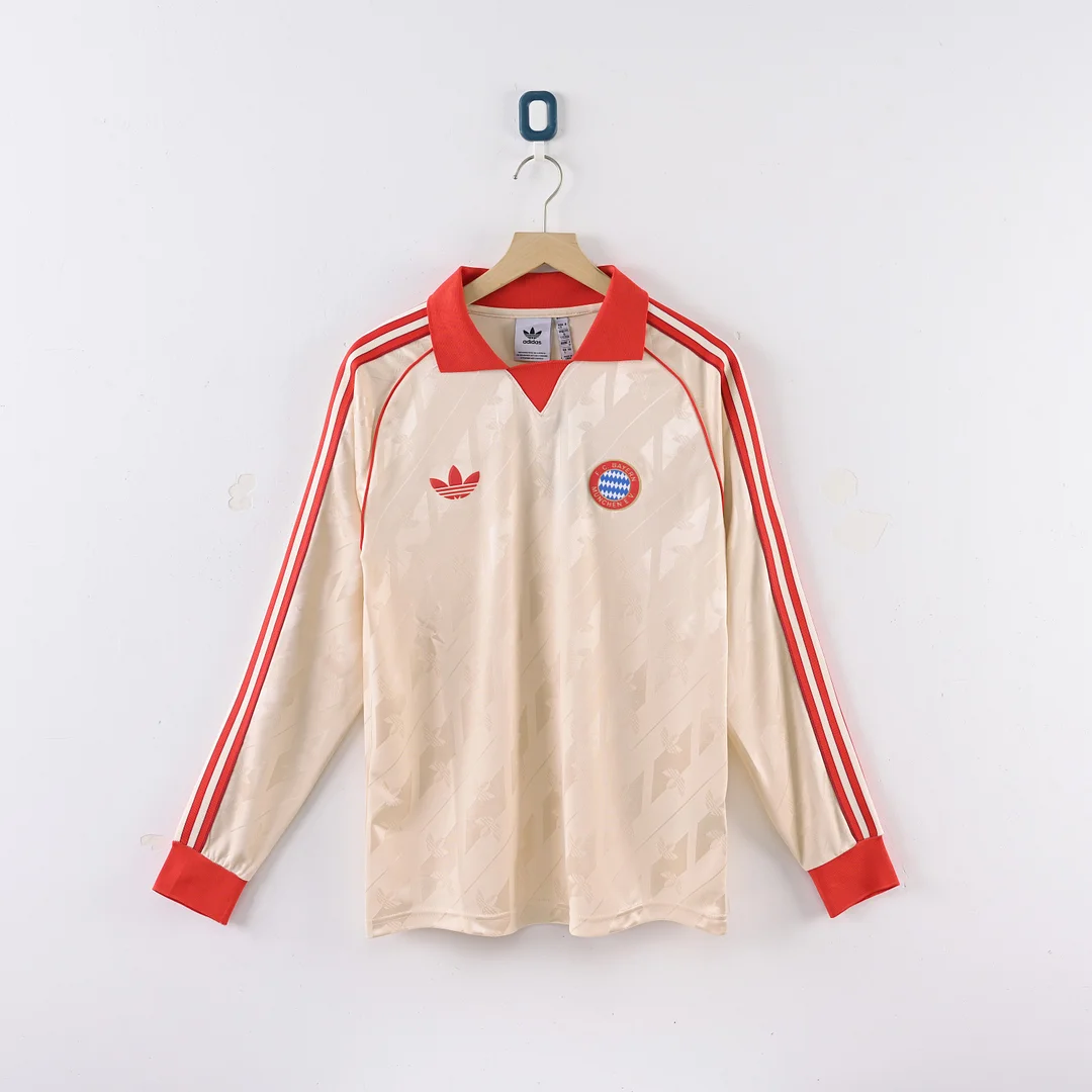 2024/2025 Long Sleeve Bayern Munich Special Edition Apricot Football Jersey