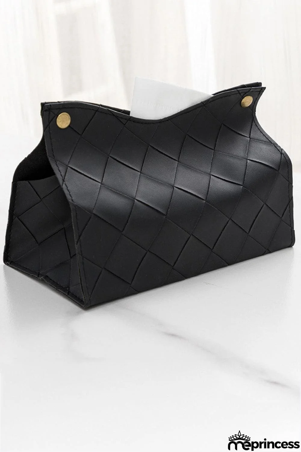 2-Pack Woven PU Tissue Box Covers