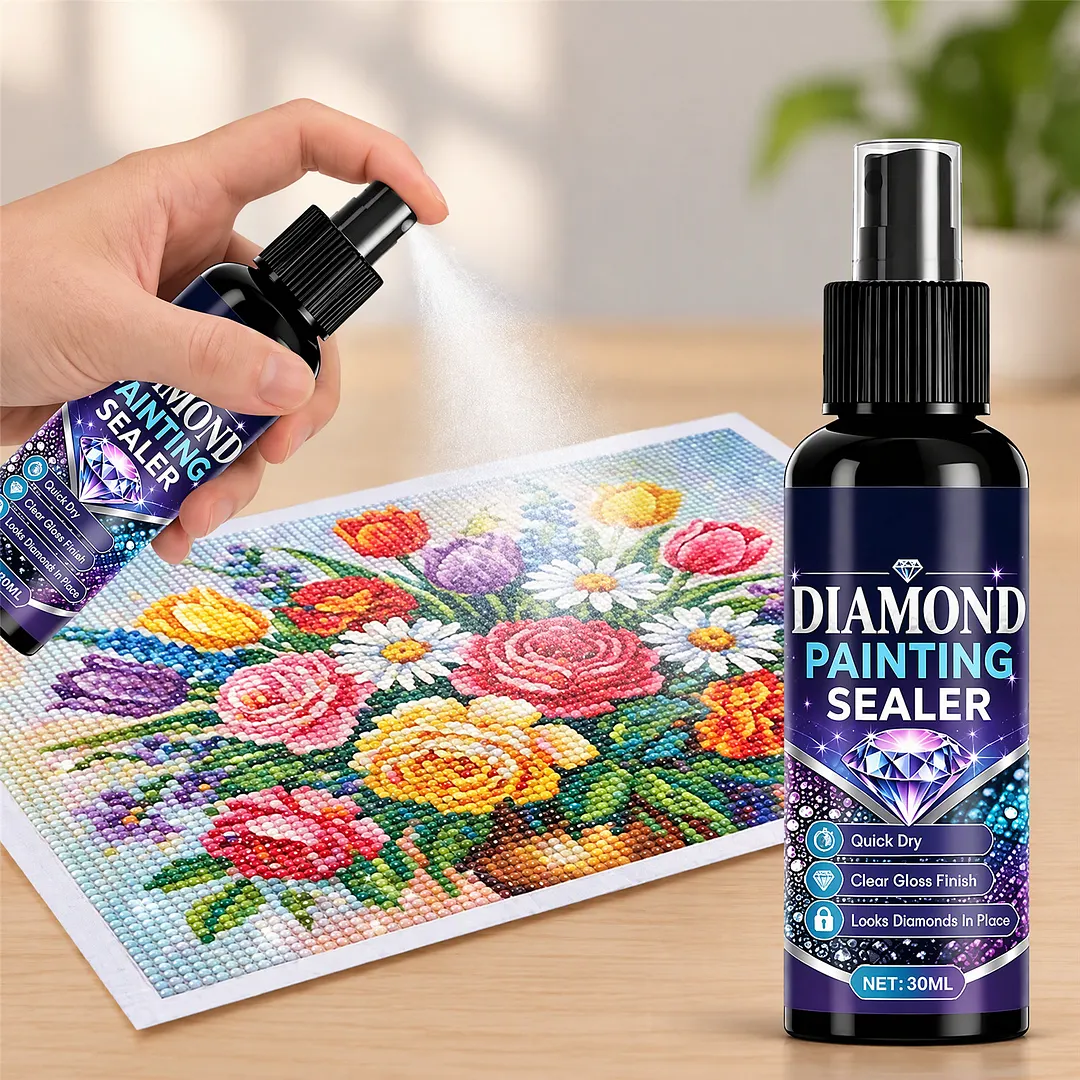 Diamond Painting Sealer Spray Quick Dry Clear Gloss Finish for Diamond Art