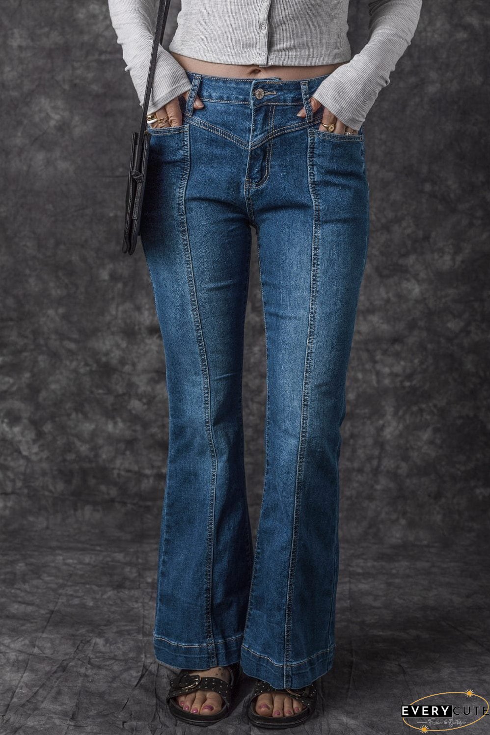 Trendy Flared Leg Jeans