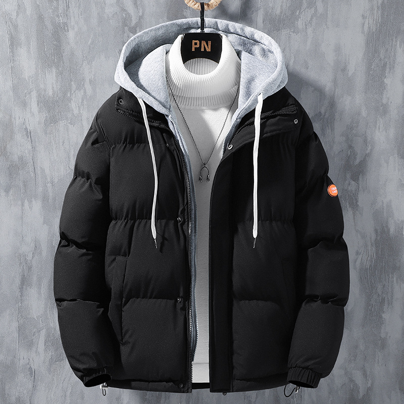 Mature Men Winter Fashion Hooded Jacket