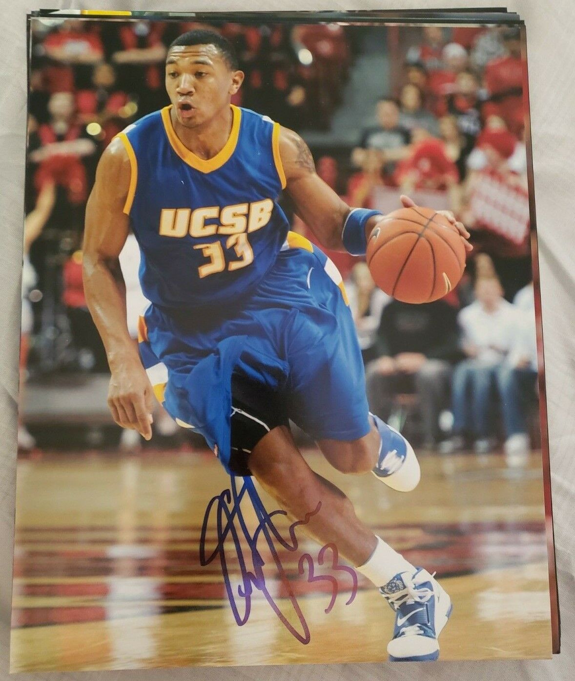 ORLANDO JOHNSON UC SANTA BARBARA GAUCHOS SIGNED AUTOGRAPHED 8X10 Photo Poster painting W/COA