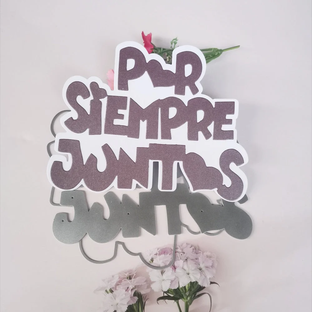 New Spain Words Metal Cutting Dies Stencil Scrapbooking Photos Album Cards Paper Craft DIY Dies Cut New Arrival 2022