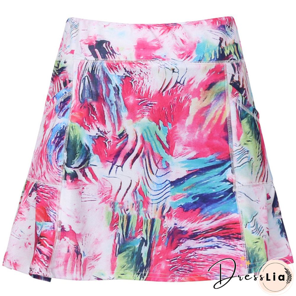 Women's Athletic A-Line Skirt Tennis Golf Skirt With Shorts Workout Running Skort