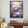 Diamond Painting-DIY Full Round Drill Lotus(50*40 CM)