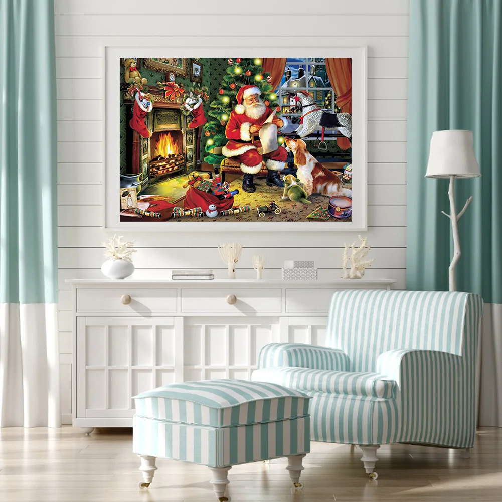 11ct Stamped Cross Stitch - Santa Claus(50*40cm)