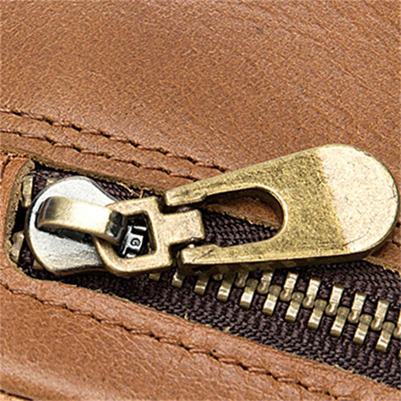 Fashion Leather Zipper Solid Color Buckle Wallet