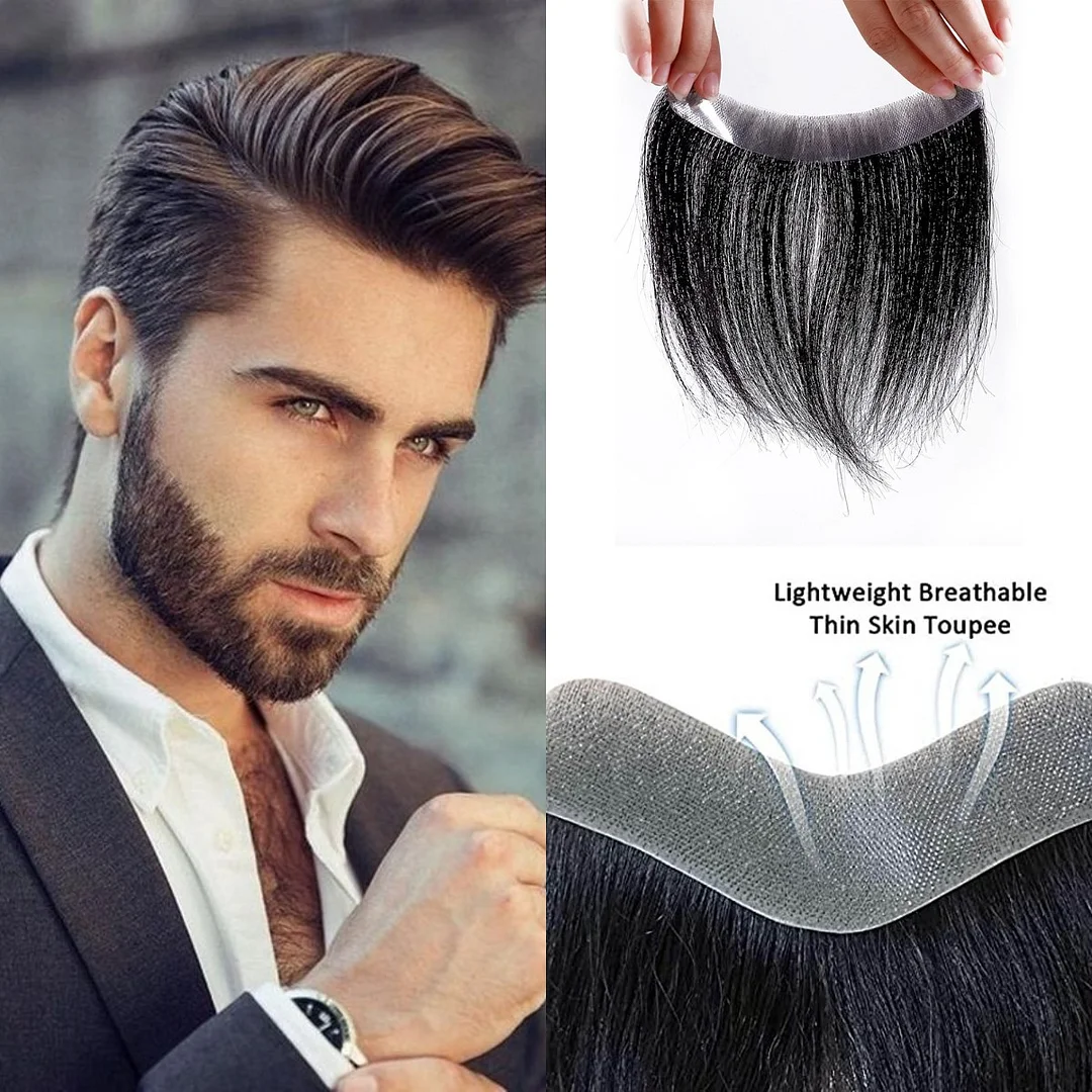Jewtribute Hair®|Men Front Toupee Natural Hairline Toupee