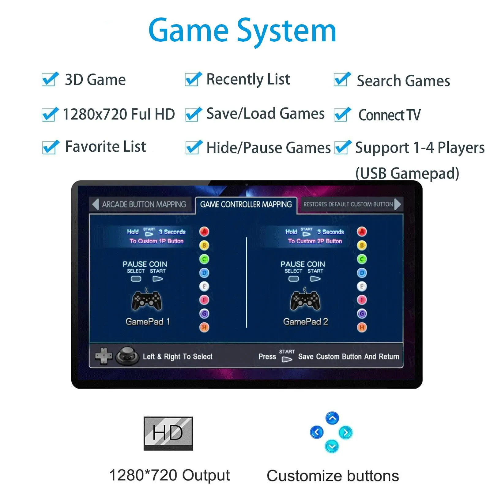 9800 in 1 Hand-held Portable Selected Arcade Game Console 17.5-inch HD Screen Dual Players Box DX, Retro Video Game Machine Search/Hide/Save/Load/Pause Games 9800 in 1 Hand-held Portable Selected Arcade Game Console 17.5-inch HD Screen Dual Players Box DX, Retro Video Game Machine Search/Hide/Save/Load/Pause Games