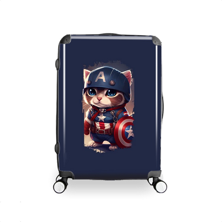 Captain America Meow, Cat Hardside Luggage