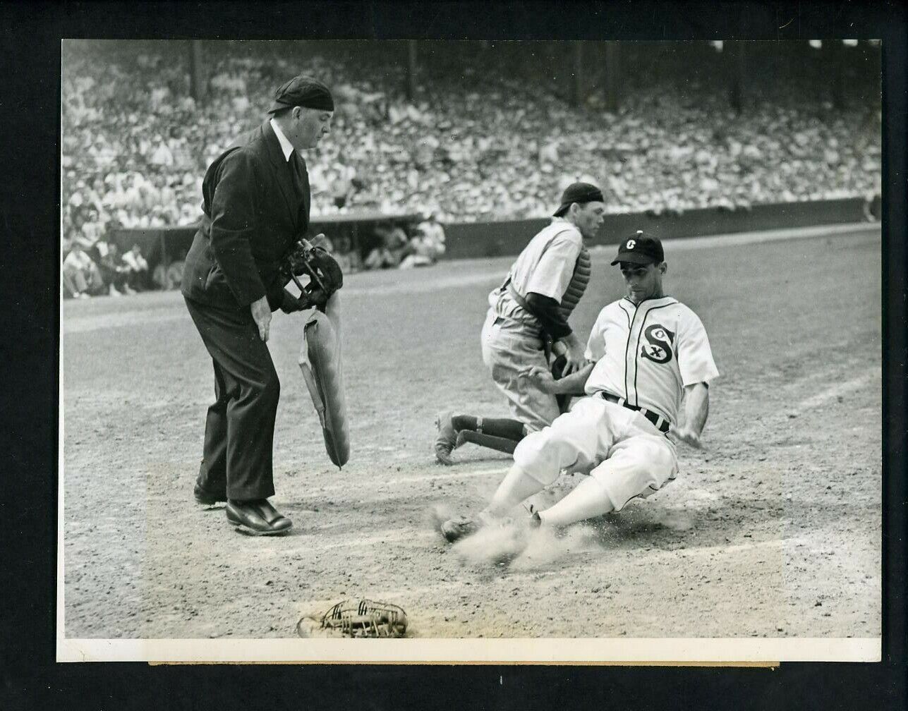 Luke Appling & Bill Dickey 1937 Type 1 Press Photo Poster painting Yankees Chicago White Sox