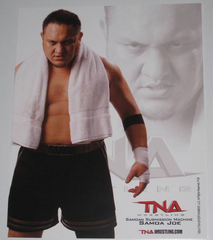 TNA SAMOA JOE P-24 OFFICIAL LICENSED 8X10 WRESTLING PROMO Photo Poster painting