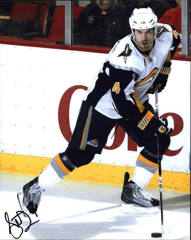 Steve Montador signed NHL hockey 8x10 Photo Poster painting W/Cert Autographed A0004