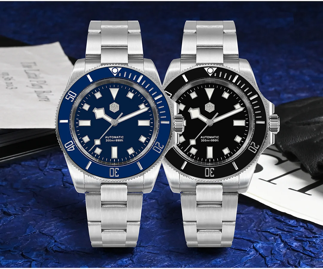 San Martin New SN0111-G-B Snowflake Hands With New Fly Adjustable ClaspSan Martin Watch San Martin Official Authorized StoreSan Martin Watches