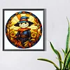 (50*50cm)Stained Glass Halloween - Full Round Drill Diamond Painting