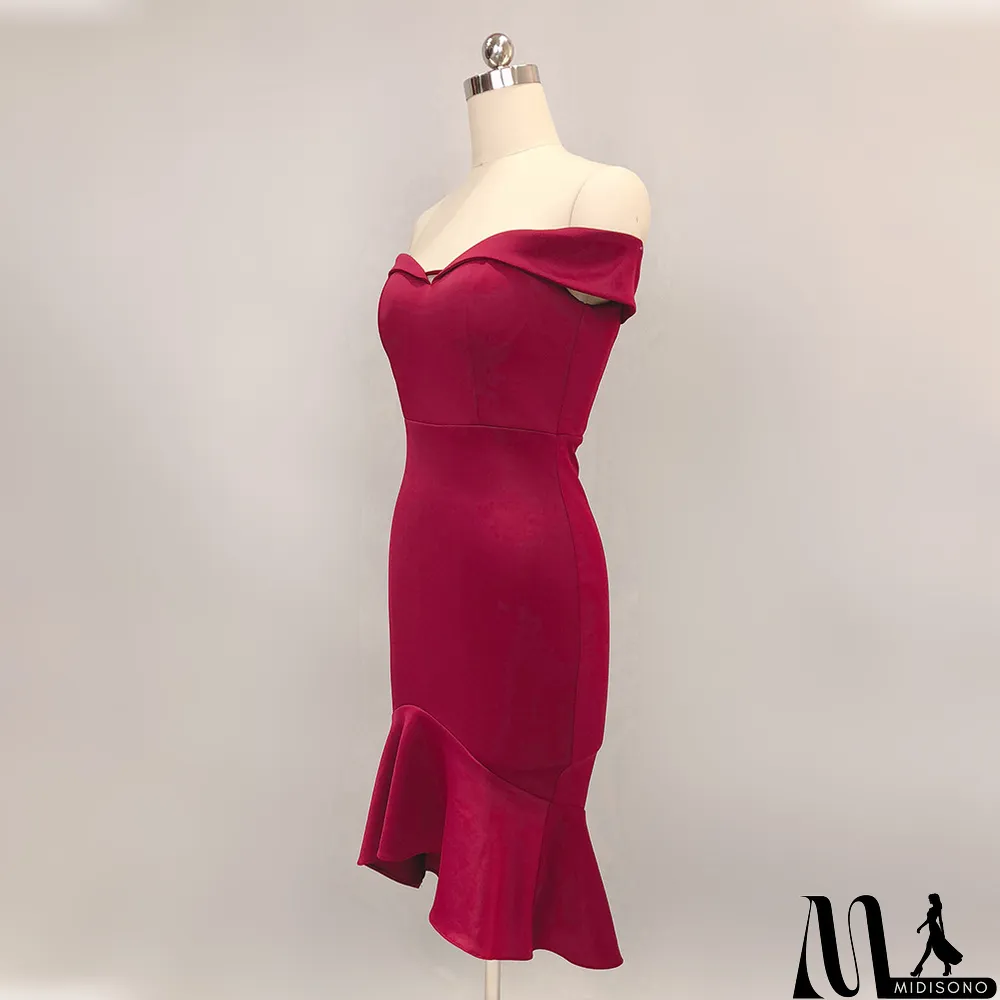 MidiSono - Women Spring Off Shoulder Mermaid Wedding Dress