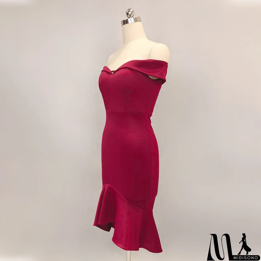 MidiSono - Women Spring Off Shoulder Mermaid Wedding Dress