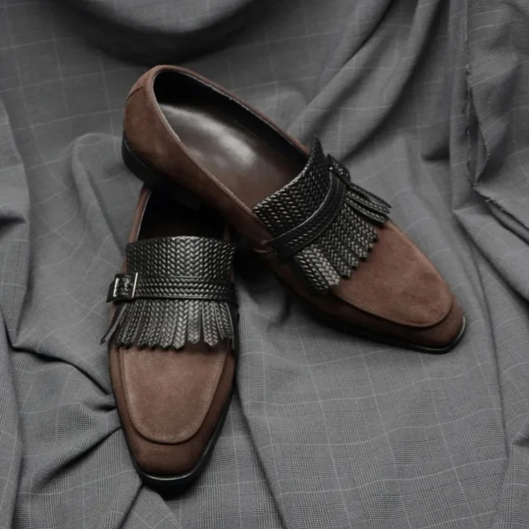 Men's Genuine Leather Causal Suede Dress Loafer