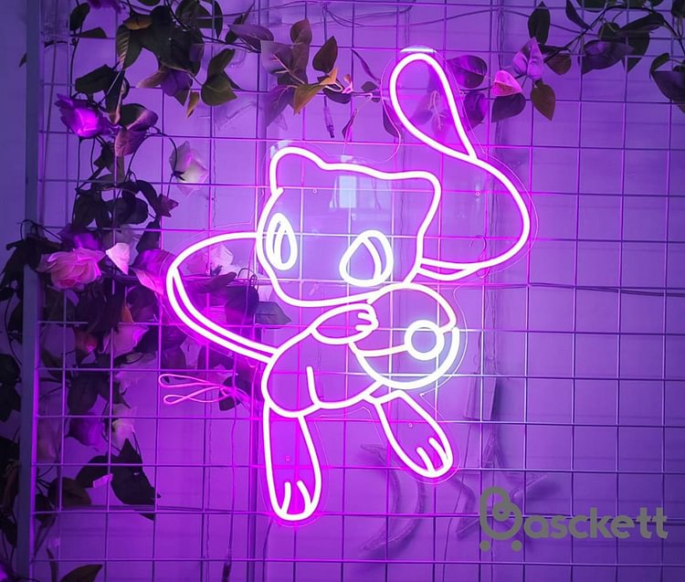 Mew Neon Sign Anime Neon Light Japanese Neon Sign ideal for Gaming Room  PERFECT GIFT