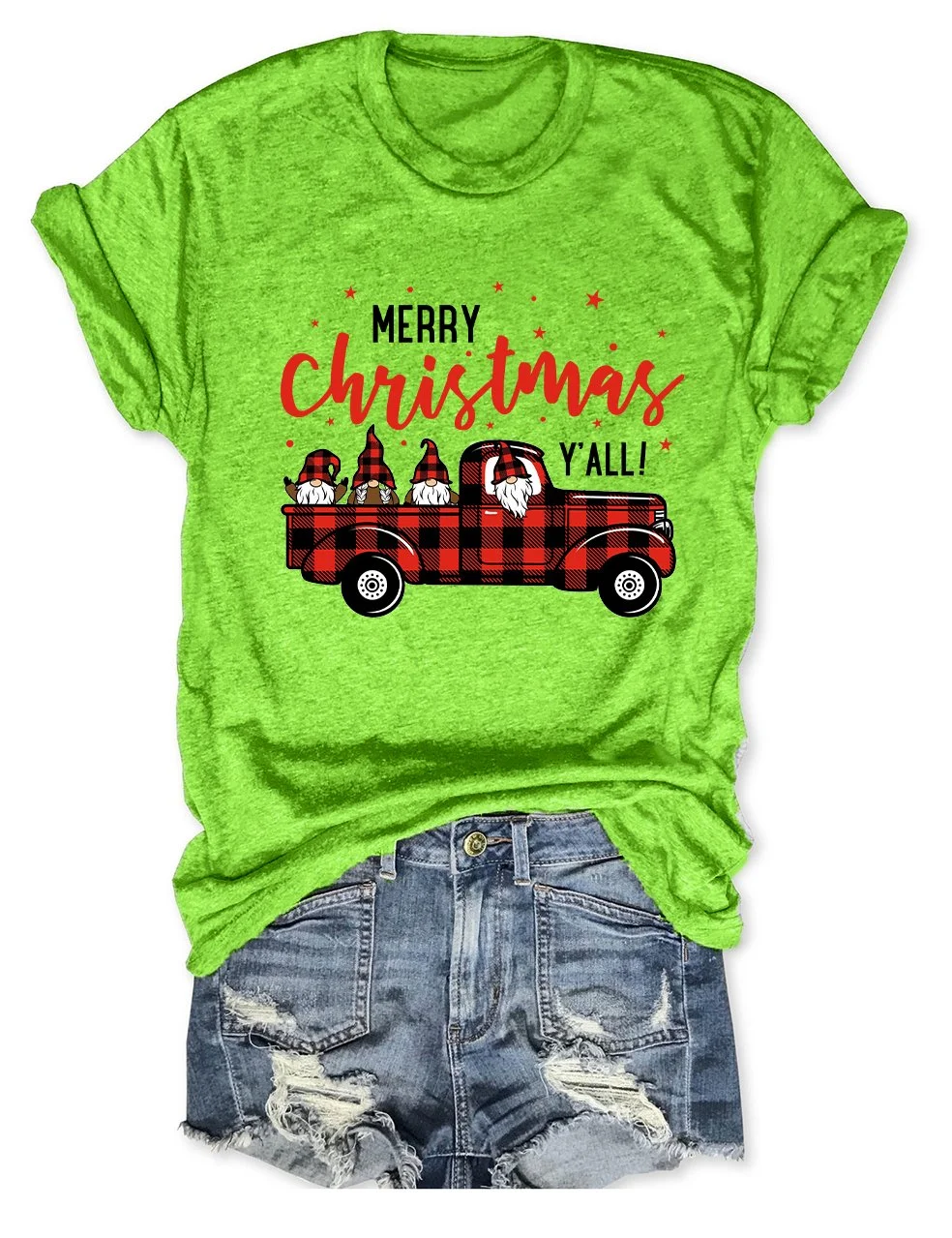 Gnomes in Truck Merry Christmas T-Shirt
