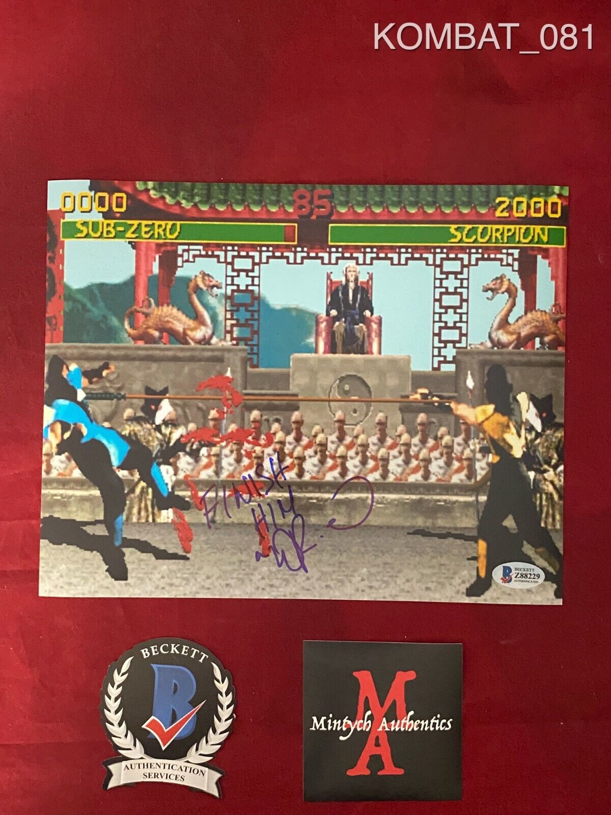 DANIEL PESINA AUTOGRAPHED SIGNED 8x10 Photo Poster painting! MORTAL KOMBAT! BECKETT! SCORPION!