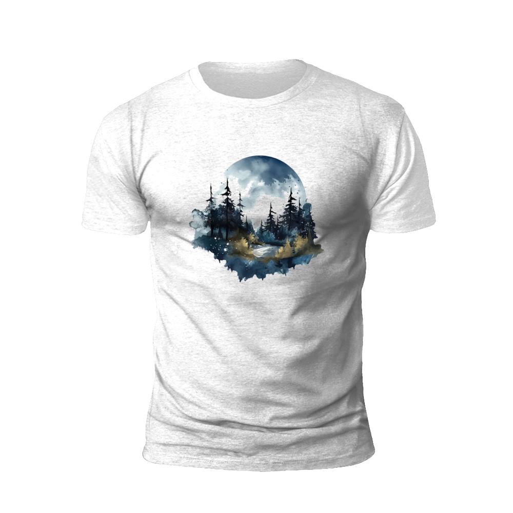 Moonlit Forest: The Night's Silent Embrace T-shirt