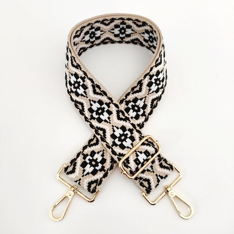 New 3.8cm Jacquard Webbing Wide Adjustable Bag Replacement Long Strap