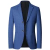 Men's Plaid Slim Fit Gentleman Blazer