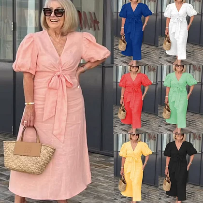 Fit And Flare Dresses For Mature Older Women Over 40, 50, 60, 70 - OlderIn Seniors & Elderly Fashion Fit And Flare Dresses For Mature Older Women Over 40, 50, 60, 70 - OlderIn Seniors & Elderly Fashion