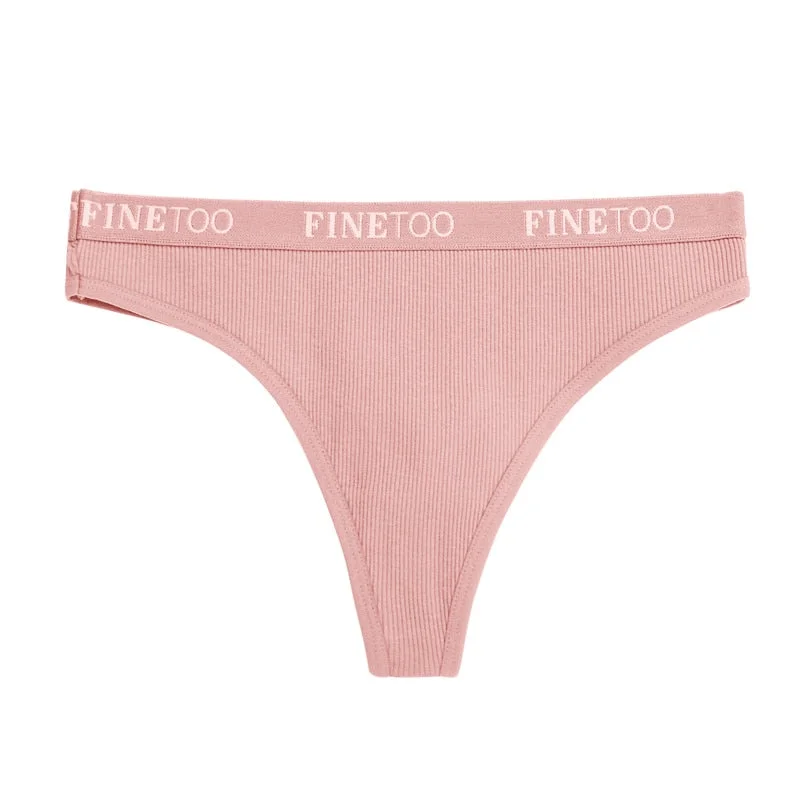 Cotton Panties Women Underwear Sexy G-String Lingerie Female Thong Underpants Briefs Finetoo Brand Intimates T-back Girls Pantys
