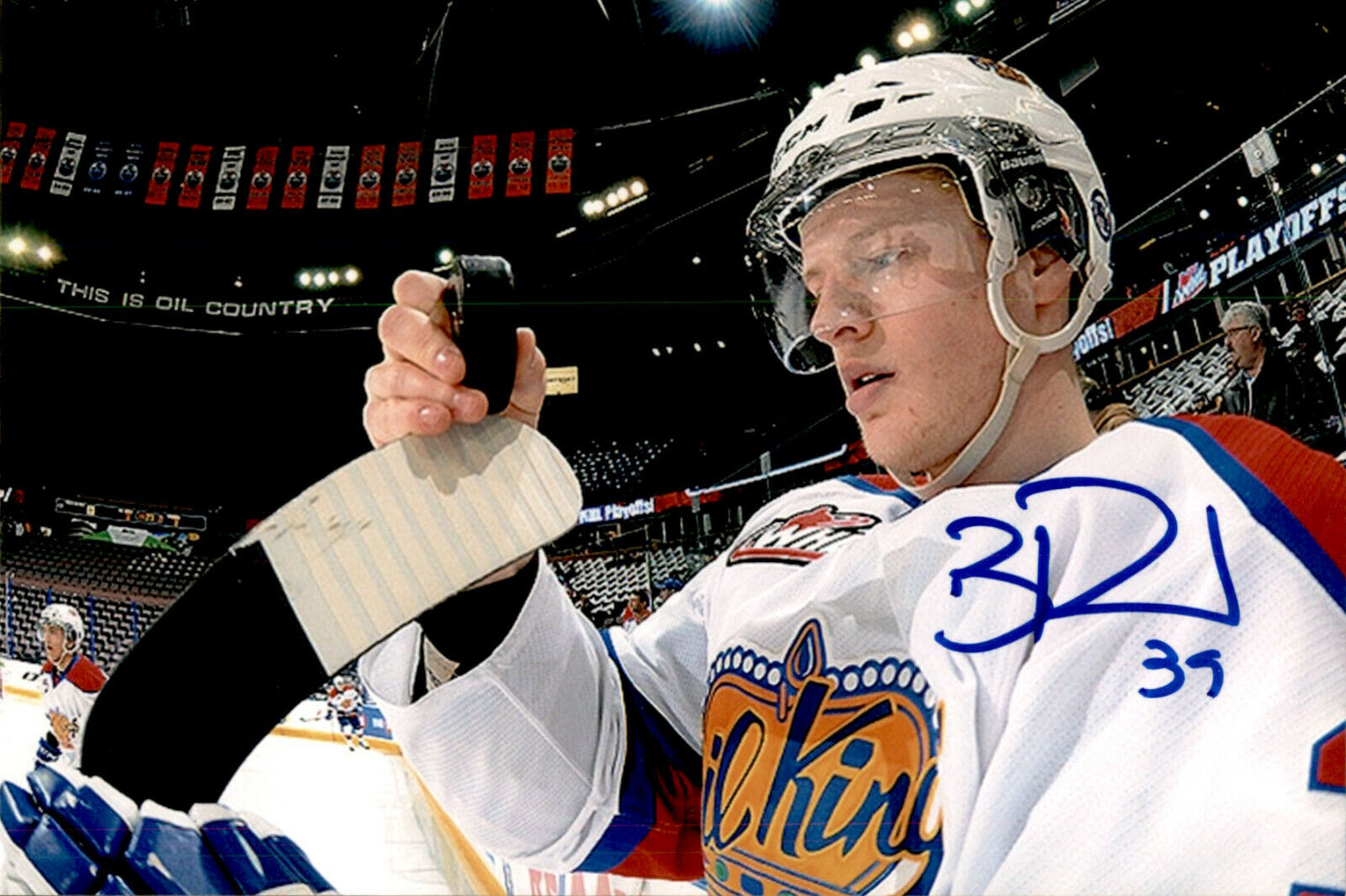 Brett Pollock SIGNED autograph 4x6 Photo Poster painting EDMONTON OIL KINGS / CALGARY FLAMES #3