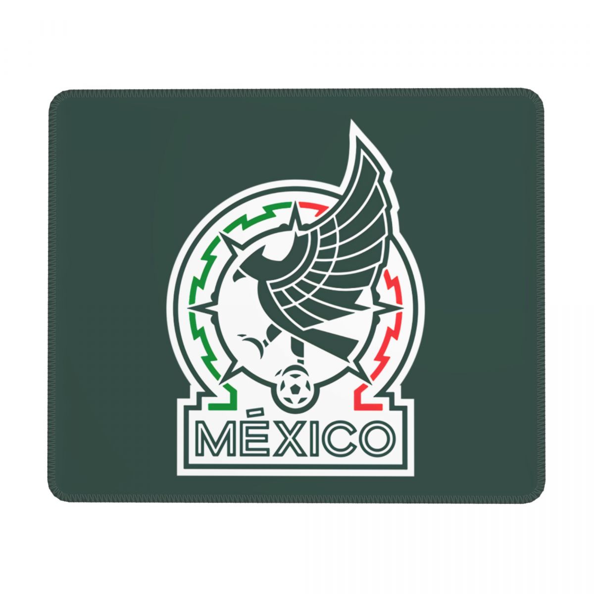 Mexico National Football Team Square Gaming Mouse Pad with Stitched Edge