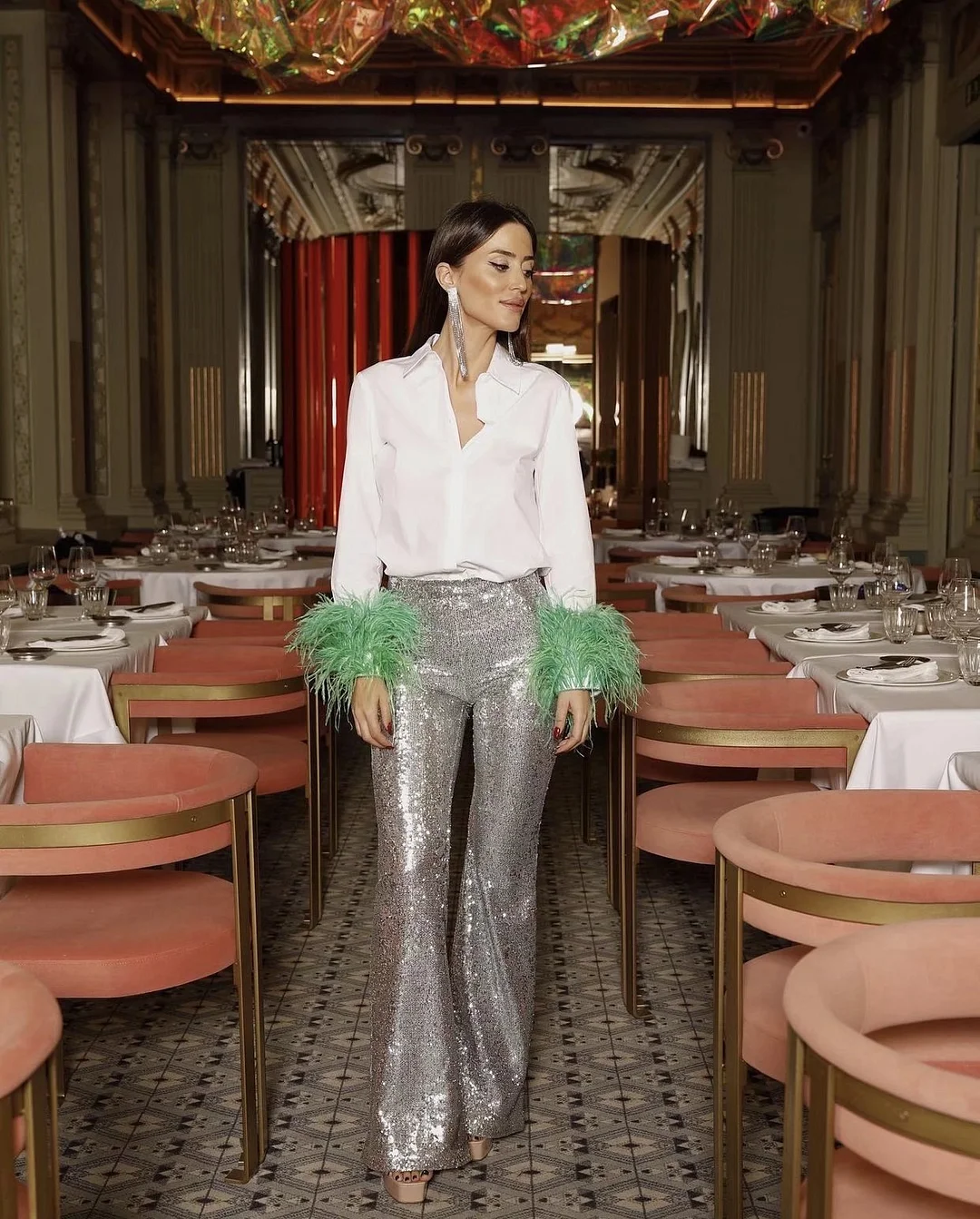 Back to school  Elegant Feathers Long Sleeve Shirt Casual Turn Down Collar Buttons Blouse Women Solid Chic Tops Streetwear Tunics Clothing 2022