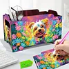 5D diy Diamond Painting Kunst dekorative Aufbewahrungsbox Holz Lagerung Clutch (Hund)