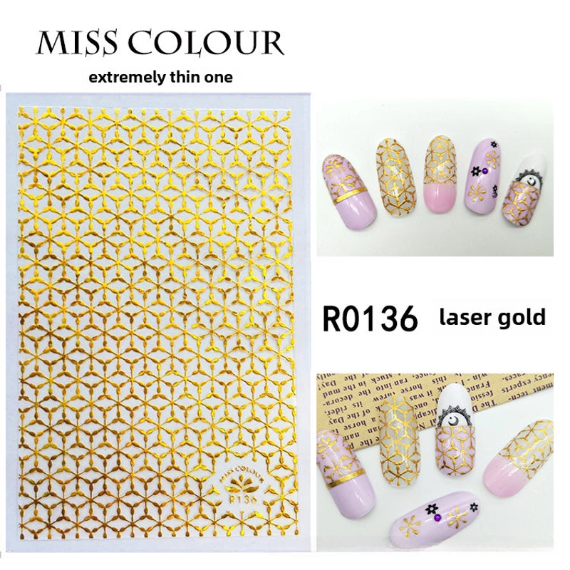 3D Star Moon Nail Stickers Phototherapy Nail Art Supplies Star Moon Nail Art Stickers R207 Nail Art Constellation Metal Jewelry