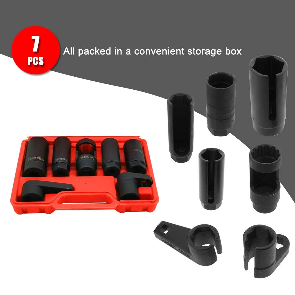 7 Piece Oxygen Sensor Socket Set 9143