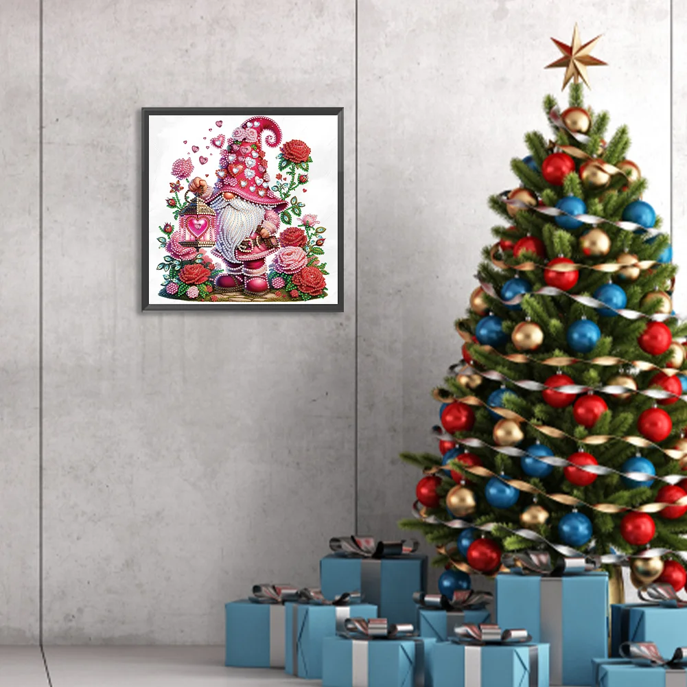 Diamond Painting - Partial Special Shaped Drill - Love Gnome(Canvas|30*30cm)