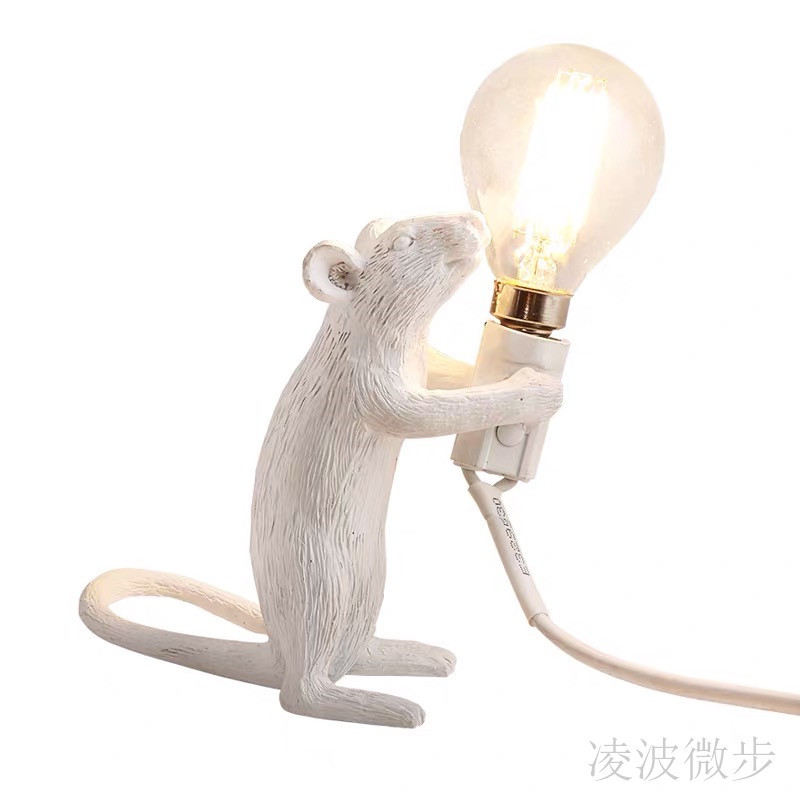 

Mouse Table Lamp Nordic Style Animal Lamps Living Room Decoration, Golden station rat, 501 Original