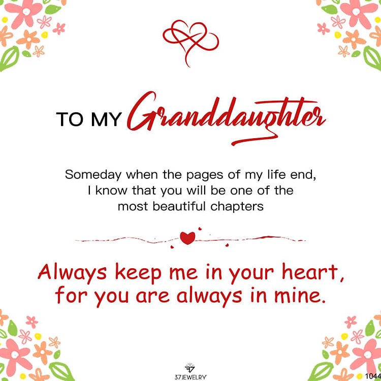 Gift Card - For Granddaughter Always Keep Me In Your Heart, For You Are Always In Mine